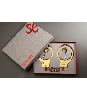 Наручники с короткой цепочкой Sevanda Pretty-Sub, металлические, золотые - No Taboo