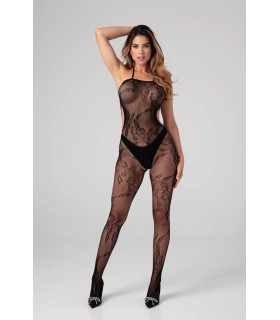 Бодистокинг эротичный с интимным вырезом One Size Besired, черный - No Taboo