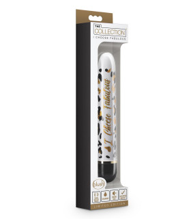 Вибратор с принтом Fabulous Blush, белый, 17.7 х 2.5 см - No Taboo