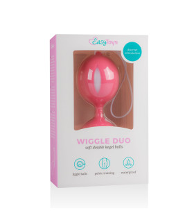 Вагінальні кульки зі зміщеним центром ваги Easytoys, силіконові, рожеві, 46 г - No Taboo