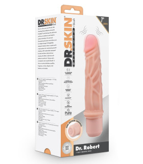 Вибратор реалистичный Dr. Robert Blush, силиконовый, бежевый, 19 х 4.4 см - No Taboo