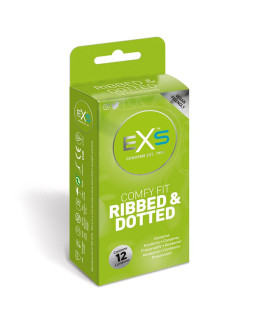 Презервативы рельефные EXS Ribbed & Dotted, 12 шт. - No Taboo