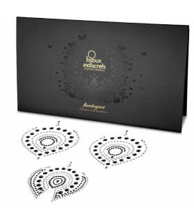 Украшения для груди и бикини со стразами Flamboyant от Bijoux Indiscrets, серебристо-черные - No Taboo