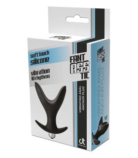 Анальная пробка-лотос Dream Toys, с вибрацией, черная, 10 х 4.1-7.8 см - No Taboo