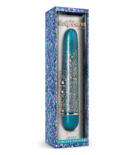 Вібратор з блискітками Blush Etherial Periwinkle, блакитний, 17.7 х 2.5 см - No Taboo