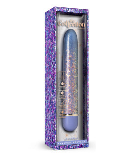 Вибратор с блестками Blush Etherial Periwinkle, фиолетовый, 17.7 х 2.5 см - No Taboo