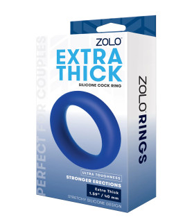 Эрекционное кольцо Zolo, синее, 4 см - No Taboo