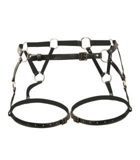 Гартеры One Size G9 Candy Hero, из натуральной кожи, черные - No Taboo