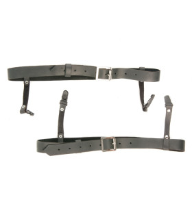 Подвязки для чулок One Size S10, Candy Hero из натуральной кожи, черные - No Taboo