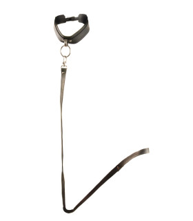 Нашийник з повідцем One Size Ch1.1,Candy Hero з натуральної шкіри, чорний - No Taboo