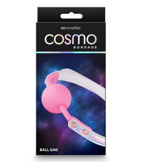 Кляп-кулька NS Novelties, срібно-рожевий, 4.2 см - No Taboo