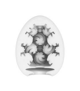 Мастурбатор нереалистичный Tenga Curl Egg Easy Beat, рельефный, со смазкой, 49 × 49 × 61 мм - No Taboo