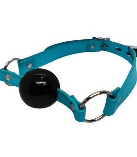 Кляп-кулька, чорно-блакитний, 5 см - No Taboo