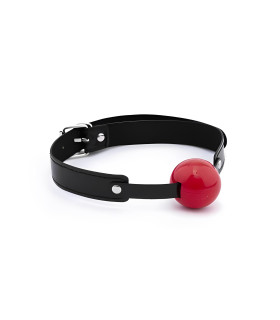 Кляп з кулькою, чорно-червоний, 5 см - No Taboo