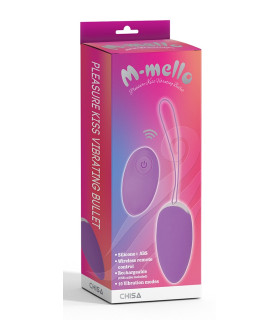 Виброяйцо Chisa M-mello, с дистанционным пультом управления, фиолетовое, 7 х 3.4 см - No Taboo