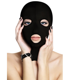Маска с открытыми глазами и ртом Ouch!, черная - No Taboo