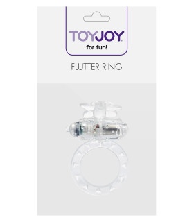 Эрекционное кольцо с вибрацией ToyJoy, прозрачное, 4.5 см - No Taboo