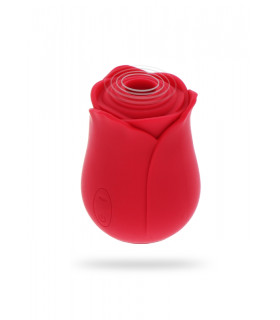 Вакуумный стимулятор клитора в виде розы Toy Joy, силиконовый, красный - No Taboo