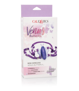 Вибратор-бабочка для клитора California Exotic, на ремнях, фиолетовый - No Taboo