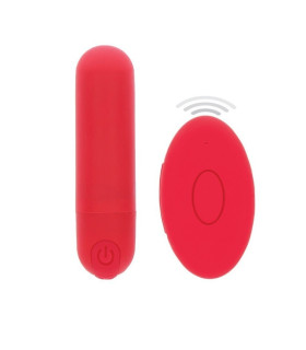Вибропуля с пультом дистанционного управления Mae B, красная, 7.7 х 2.2 см - No Taboo