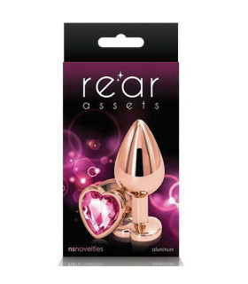 Анальная пробка S NS Novelties, с камнем в форме сердца, золотая, 7 х 2.5 см - No Taboo