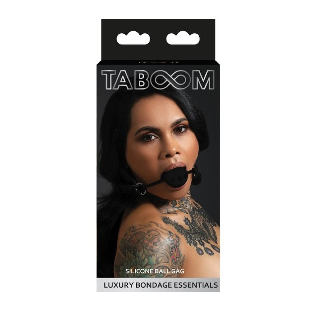 Кляп з кулькою Taboom, чорний (203616), zoom