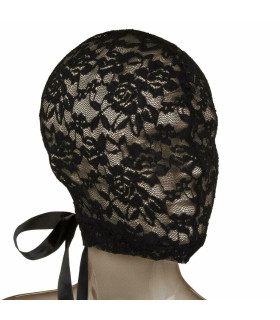 Маска на все лицо CalExotics, кружевная, черная - No Taboo