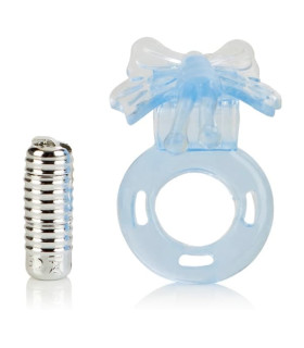 Эрекционное кольцо с вибрацией California Exotic, голубое, 2 см - No Taboo