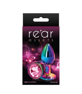 Анальная пробка S с кристаллом NS Novelties, разноцветная, 7 х 3.2 см - No Taboo