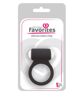 Эрекционное виброкольцо Dreamtoys All Time Favorites эластичное, чёрное, 4.2 х 2.9 см - No Taboo