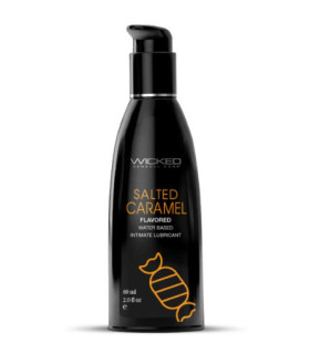Съедобный лубрикант Wicked Sensual Care со вкусом солёной карамели, на водной основе, 60 мл - No Taboo