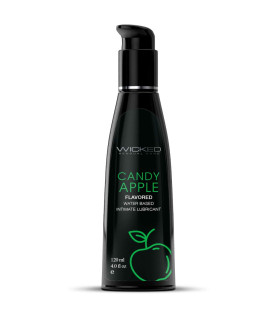 Съедобный лубрикант 120 мл со вкусом карамельного яблока Wicked, на водной основе - No Taboo