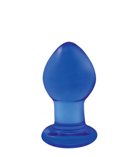 Анальная пробка S NS Novelties, стеклянная, синяя, 5.7 х 3.2 см - No Taboo