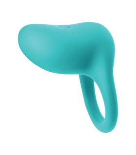 Ерекційне кільце з вібрацією NS Novelties, бірюзове, 4.5 см - No Taboo