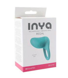 Ерекційне кільце з вібрацією NS Novelties, бірюзове, 4.5 см - No Taboo