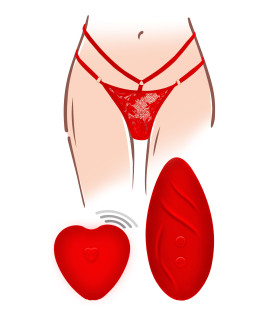 Вібратор в трусики з дистанційним пультом управління Toy Joy, трусики в комплекті, червоного кольору - No Taboo