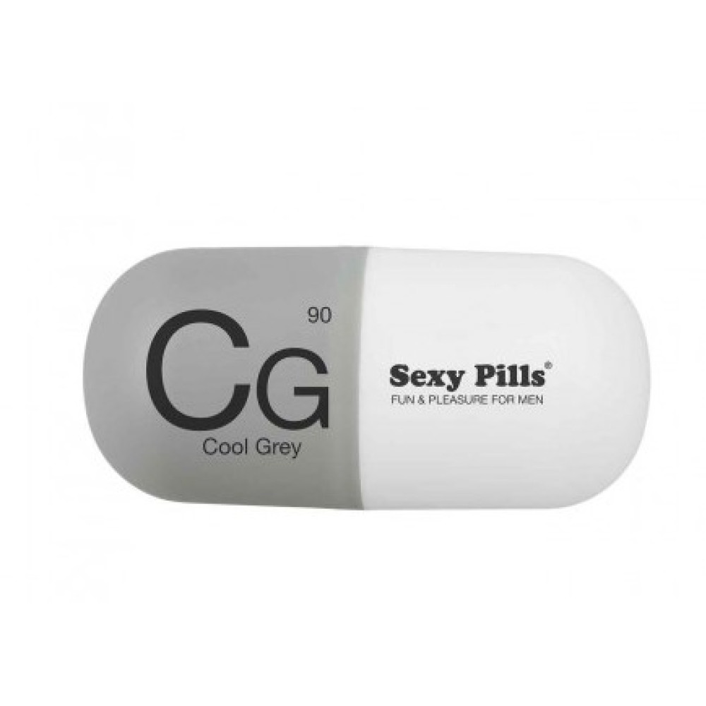 Мастурбатор нереалістичний у вигляді таблетки Love to Love, сірий 10.8 х 5 см (54126), zoom