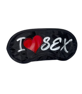 Маска на глаза с надписью I ♥ Sex, черная - No Taboo