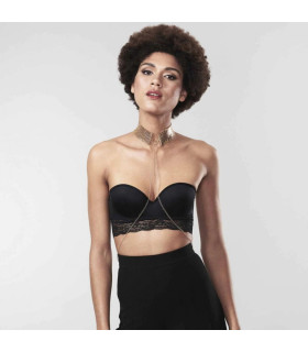 Колье-ошейник с цепочкой Bijoux Indiscrets, золотое, 59 см - No Taboo