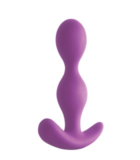 Анальная пробка рельефная, светящаяся в темноте NS Novelties, фиолетовая, 11 х 3 см - No Taboo