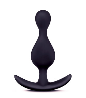 Анальная пробка рельефная Blush черная, 10 х 3.3 см - No Taboo