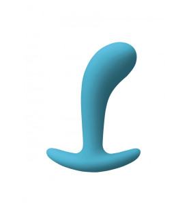 Анальна пробка S, що світиться в темряві NS Novelties Firefly, блакитна, 7.6 х 2.3 см - No Taboo