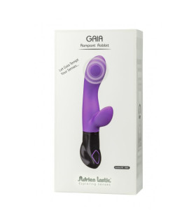 Вібратор-кролик Gaia Adrien Lastic, фіолетовий, 20 х 3.6 см - No Taboo