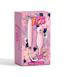 Двухсторонний вибратор с вакуумной стимуляцией, белый, 12 х 3.2 см - No Taboo