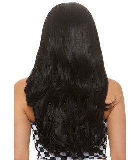 Перука довга чорна Leg Avenue, хвилясті локони, One Size, довжина 68.5 см - No Taboo