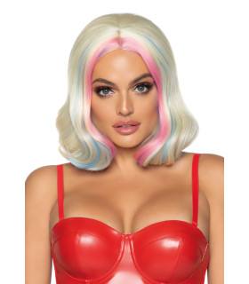 Перука біла з кольоровими пасмами Harley Leg Avenue - No Taboo