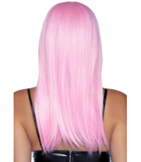 Перука довга Leg Avenue, з чубчиком, рожева, One Size - No Taboo
