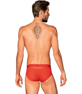 Трусы мужские S/M Obsessive Boldero, с сеточкой, красные - No Taboo