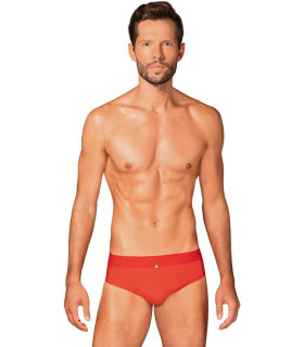 Трусы мужские S/M Obsessive Boldero, с сеточкой, красные - No Taboo