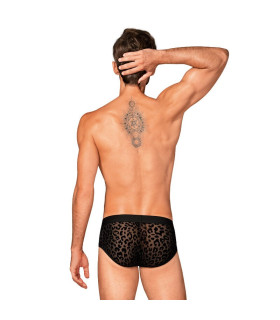 Трусы сексуальные мужские S/M Azmeron Obsessive, с принтом, черные - No Taboo